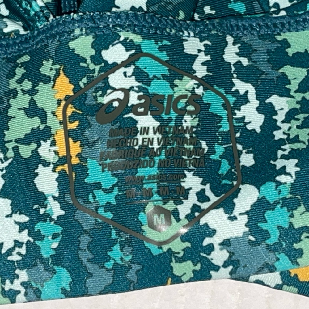 ASICS New Strong 92 Printed Bra-Size Med-Tennis Japan Brushed AOP Soothing Sea - Picture 4 of 4